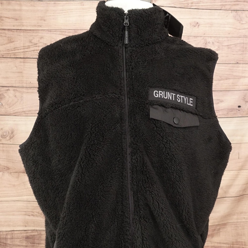 New! Grunt Style Vest Mens XL Black Stormtech Fleece Zip Pockets GS 4846
